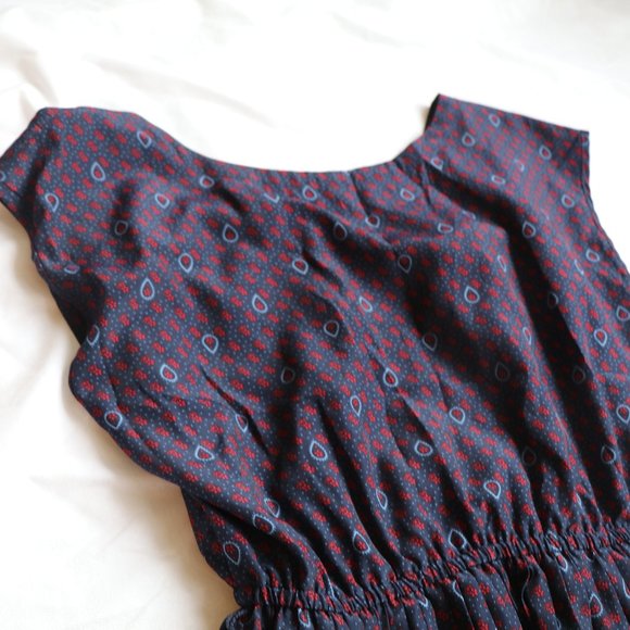 Navy Paisley Dress - Picture 2 of 5
